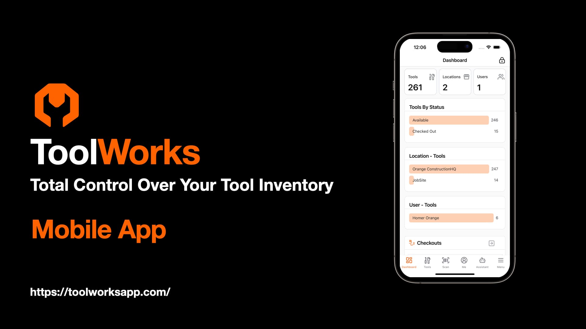 ToolWorks Mobile App Demo